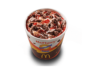 McFlurry Ovomaltine Rocks Ao Leite Morango