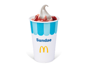 Sundae con Fresa