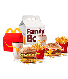 1 Cajita Feliz + 2 McCombos Medianos Clásicos