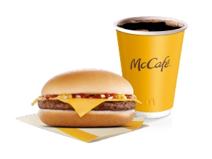 Café más Hamburguesa Queso